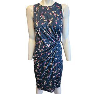 NWOT Nine Britton Floral Sleeveless Ruched Dress Women S Petite Casual Office